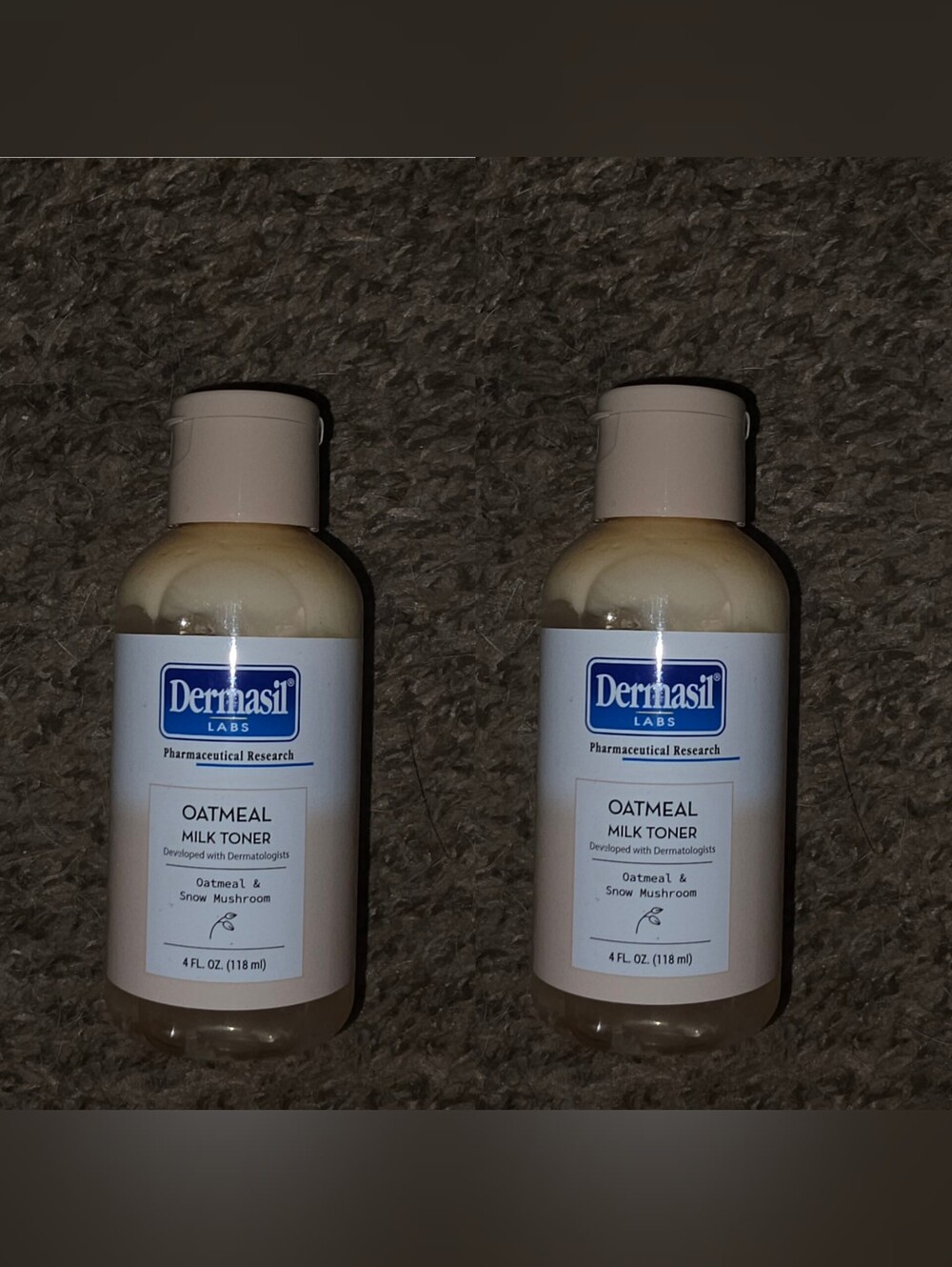 2 x Dermasil Labs Oatmeal Milk Toner 4fl Oz Oatmeal & Snow Mushroom BNIB